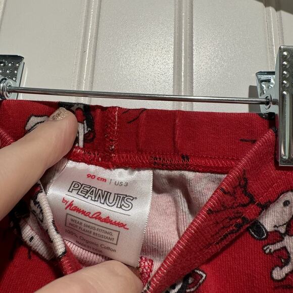 Hanna Andersson Peanuts Christmas Skiing Pajama Set Size 3T - Picture 6 of 7